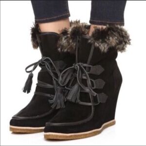 Splendid Targan Black Lace up Booties